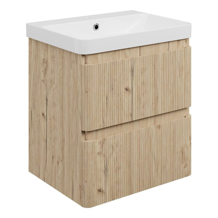Kuba Wall Hung 2 Drawer Basin Unit & 1TH Basin