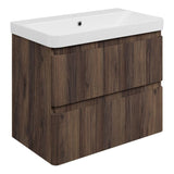 Kuba Wall Hung 2 Drawer Basin Unit & 1TH Basin