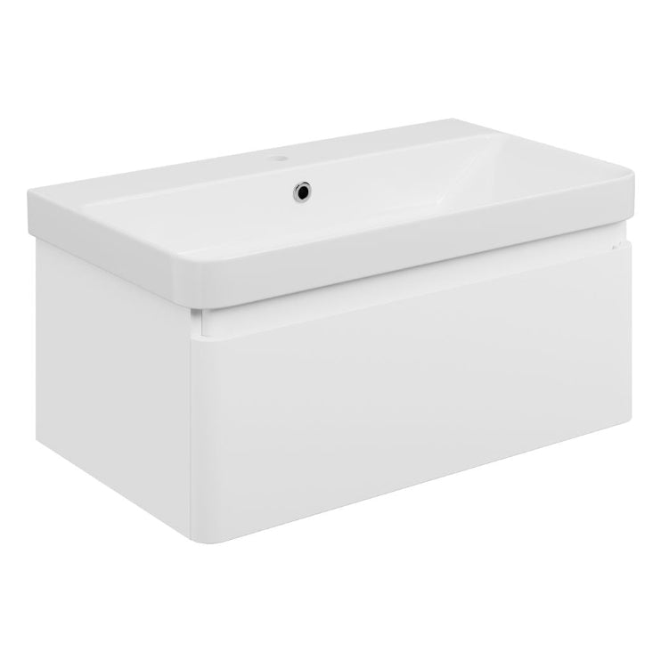 Kuba Wall Hung 1 Drawer vanity Unit & 1TH Basin