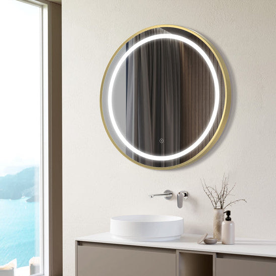 Halo 600mm Round Front-Lit LED Mirror