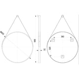 Mako 600mm Round Mirror - Matt Black