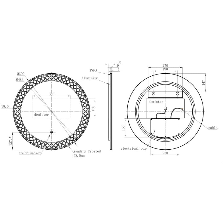 Toya Round LED Mirror