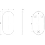 Kenji 800x400mm Oblong Mirror