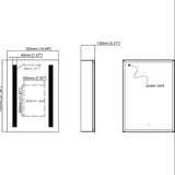 Sakura 500mm 1 Door Front-Lit LED Mirror Cabinet