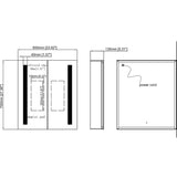 Sakura 600mm 2 Door Front-Lit LED Mirror Cabinet