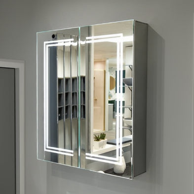 Suki 600mm 2 Door Front-Lit LED Mirror Cabinet