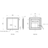 Catherine 500x500mm Square Back-Lit LED Mirror