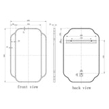 Nouveau 600x900mm Rectangle Mirror - Black