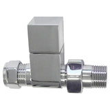 Square Chrome Radiator Valves