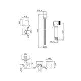 Douche Handset , Flexi , Holder and Oulet Elbow