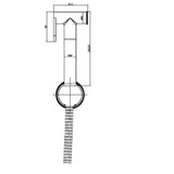 Douche Handset, Flexi and Holder