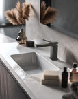 Blaze Gunmetal grey brass basin mixer