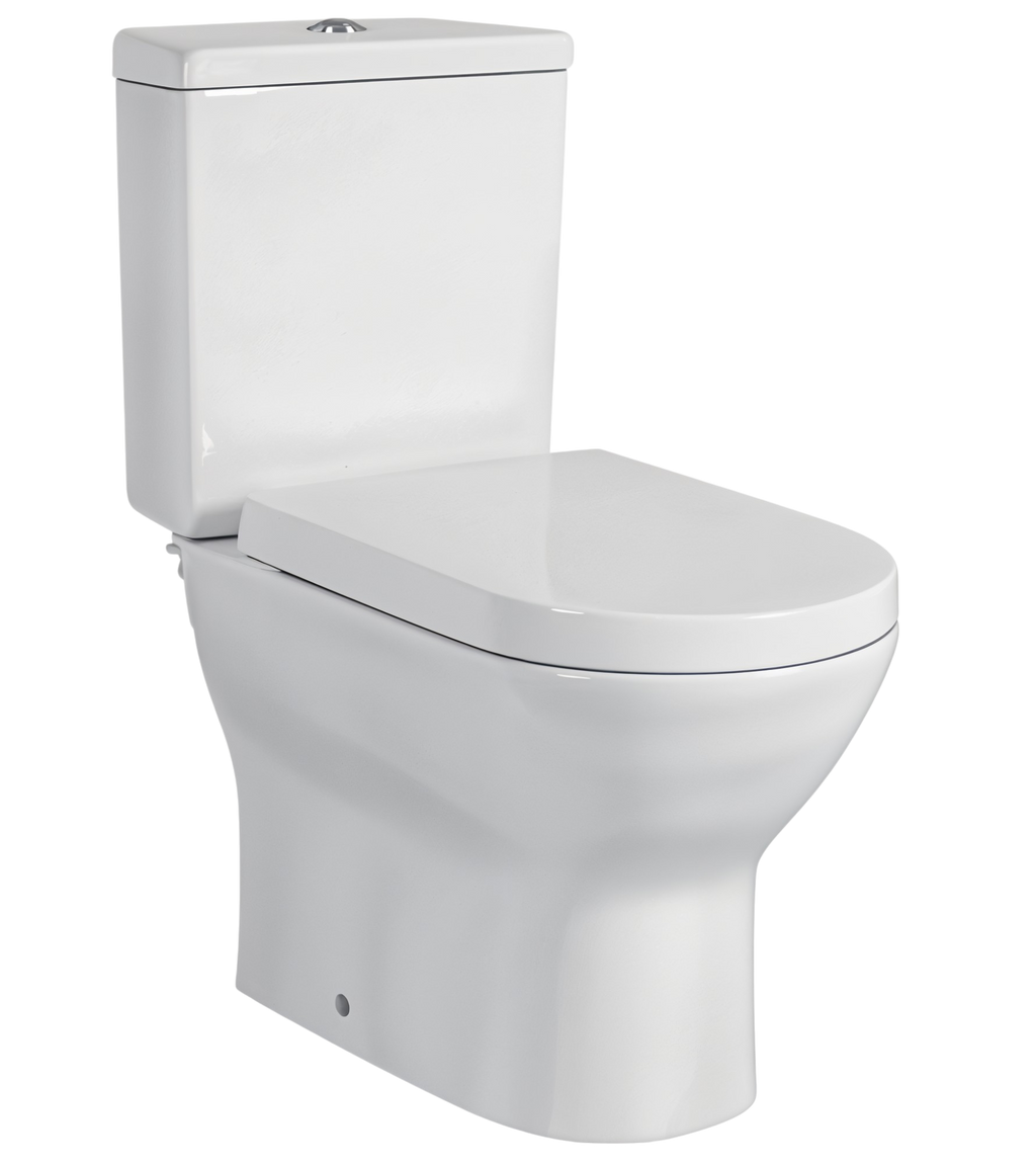 Bathroom Basic white ceramic Set - 4 Items