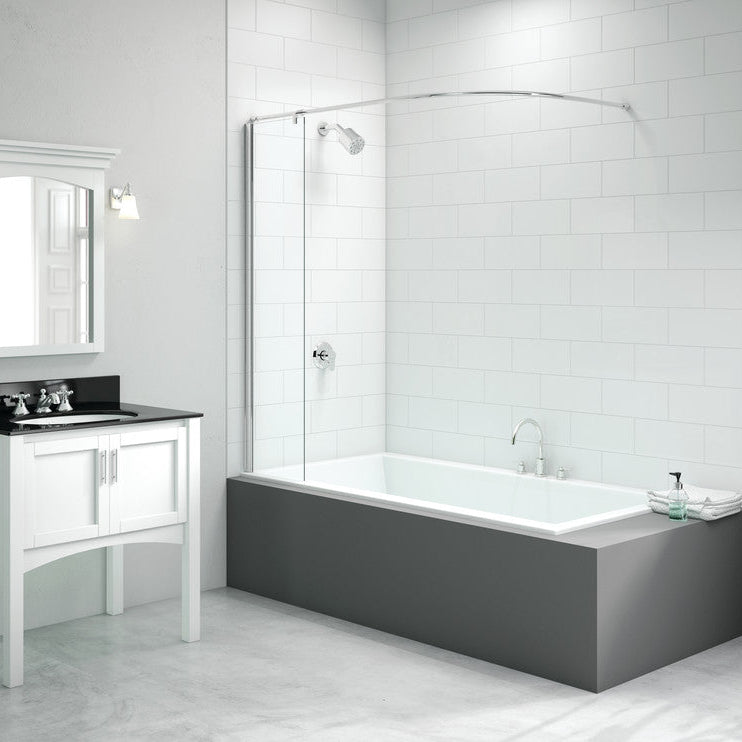 Merlyn 300x1500mm Curtain Rail Bath Screen (8mm)