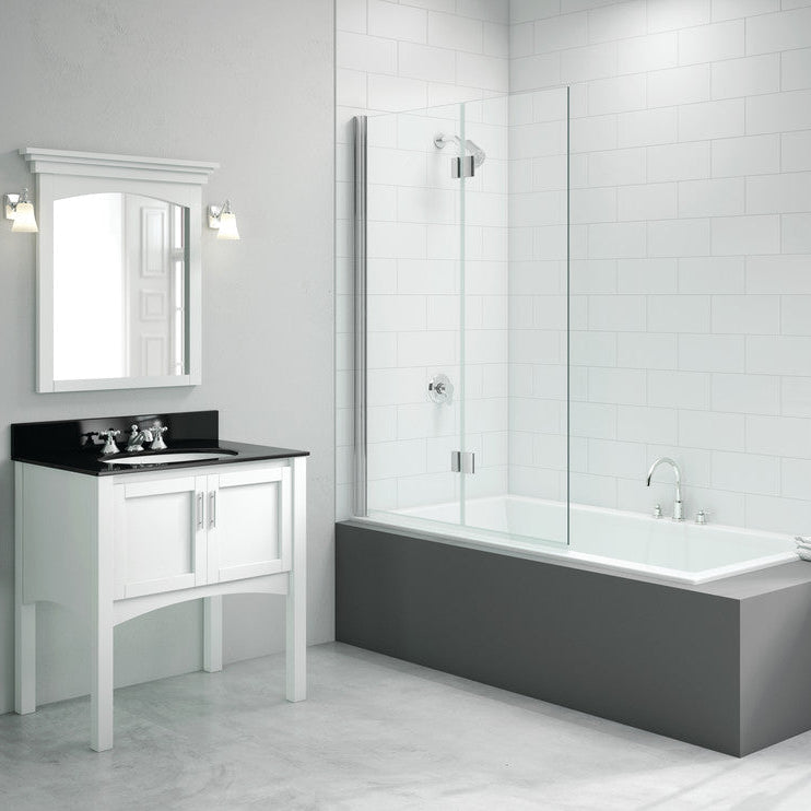Merlyn 900x1500mm 2-Panel Hinged Bath Screen (8mm)