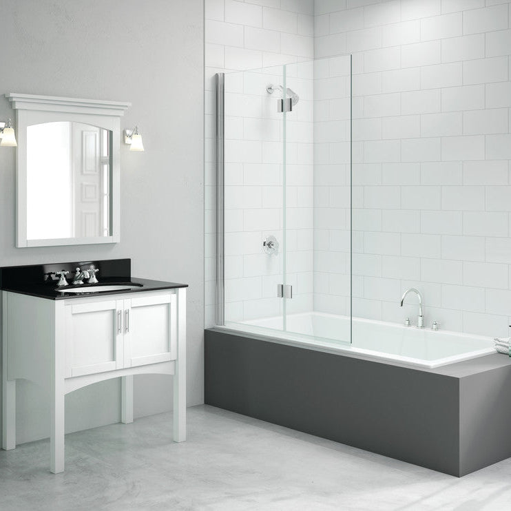 Merlyn 1100x1500mm 2-Panel Folding Hinged Bath Screen (8mm)