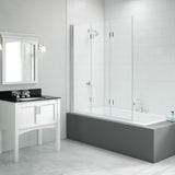 Merlyn 1400x1500mm 3-Panel Folding Hinged Bath Screen (8mm)