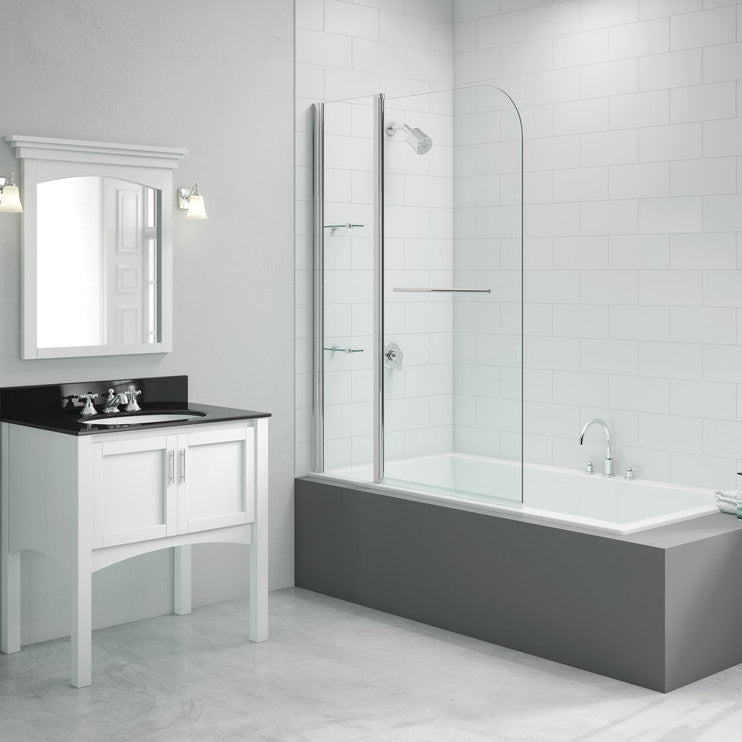 Merlyn 1150x1500mm 2-Panel Curved Bath Screen (6mm)