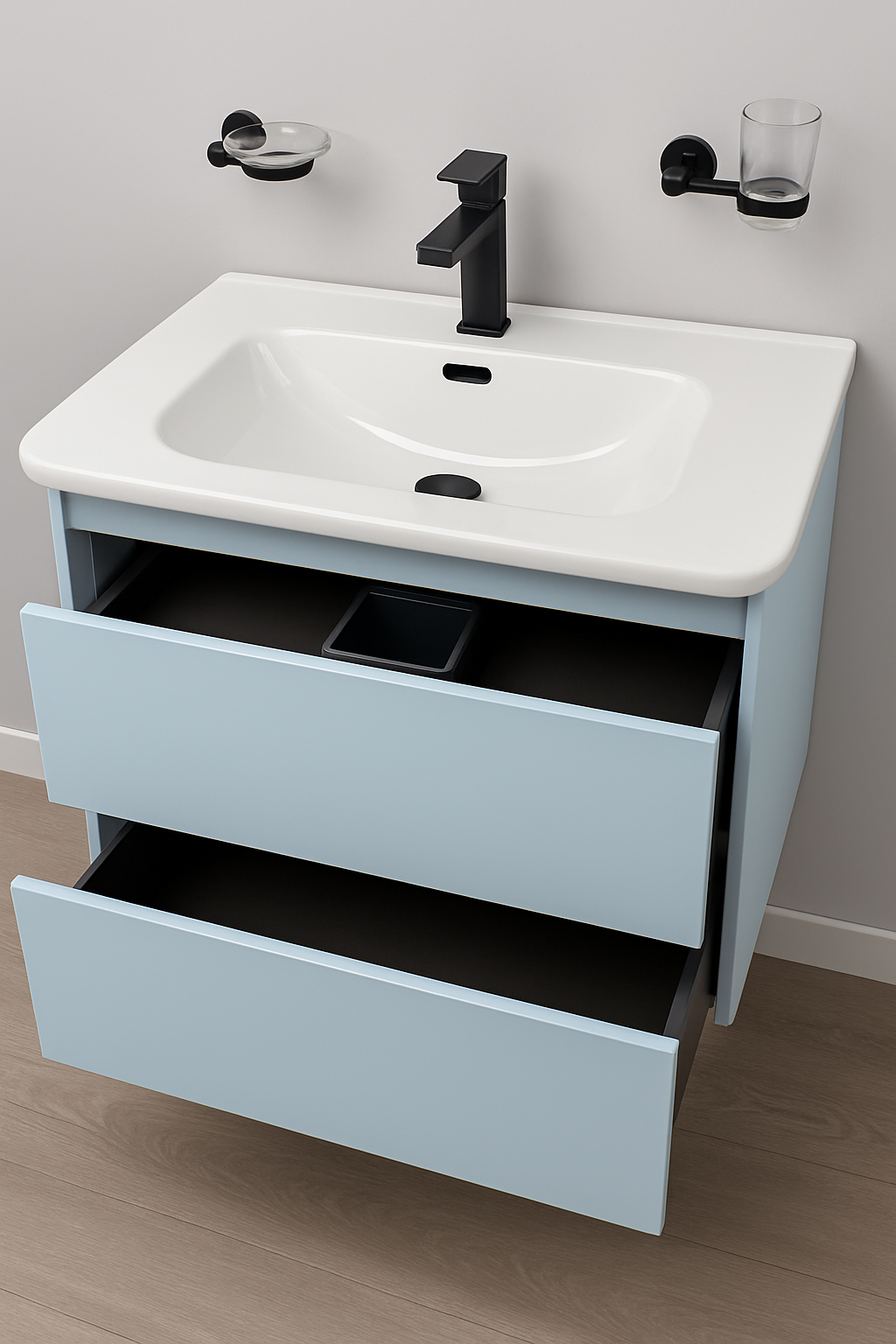 Leah wall hung vanity cabinet 700mm X 500mm
