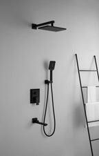 Storm concealed brass matte black shower mixer
