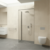 Aqua Walk In Shower Screen Matte Black 1000mm