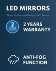 LEAH LED ROUND MIRROR 700MM DIAMETER