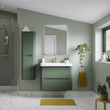 Lambra 2 Drawer Wall Hung Cloakroom vanity Unit