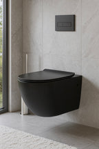 Cistern and Black Wall Hung Toilet Set