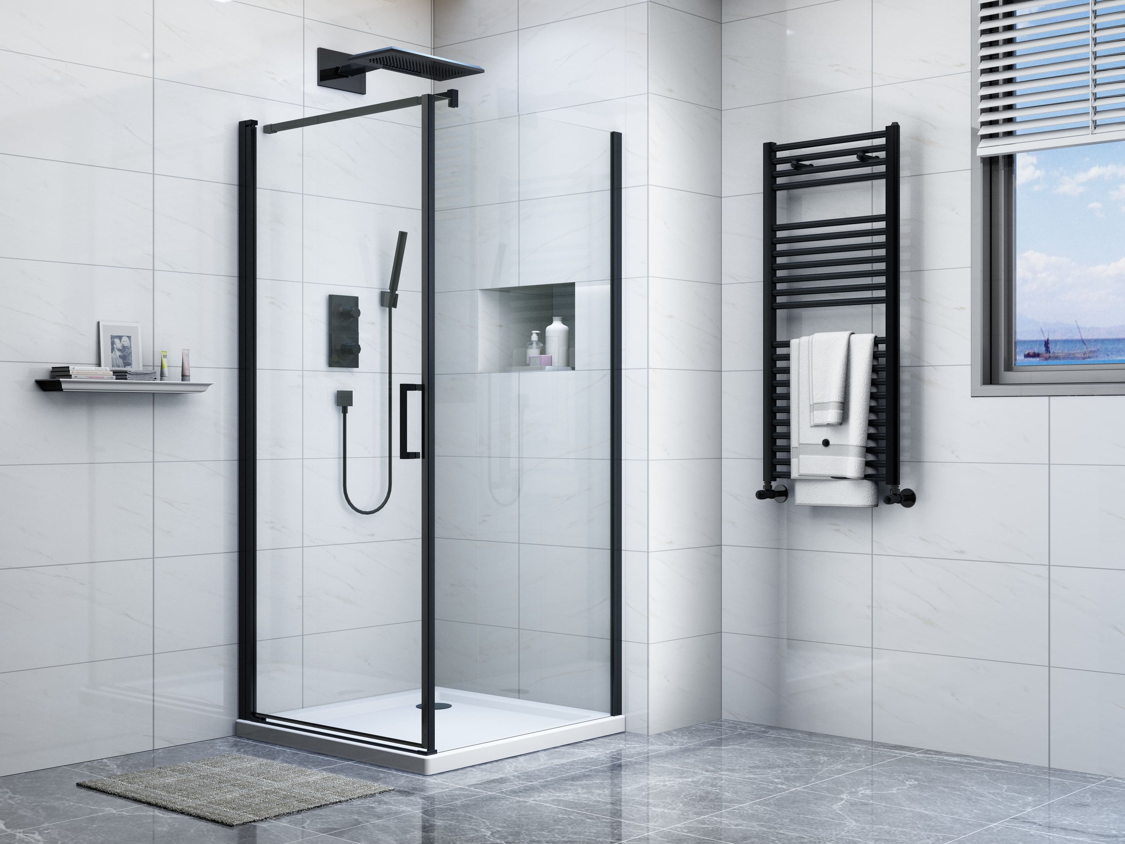MARINO Shower Enclosure 8MM Toughened Glass 900MM X 900MM X 1950MM
