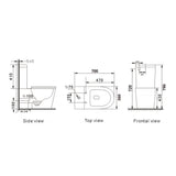 Glint Close Coupled White Toilet Open back pan