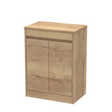 nuie Havana 600mm Autumn Oak 2 Door Floor Standing Vanity Unit With Co-ordinating Worktop