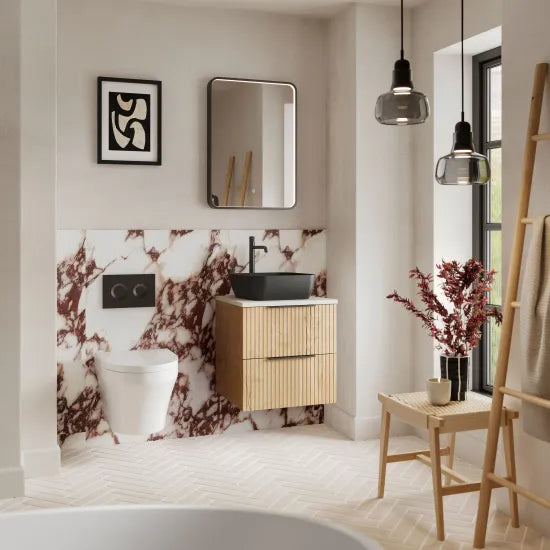 nuie lux Heacham 360mm Wall Hung Pan With Seat