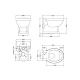 nuie lux Hunton Traditional Wall Hung Pan