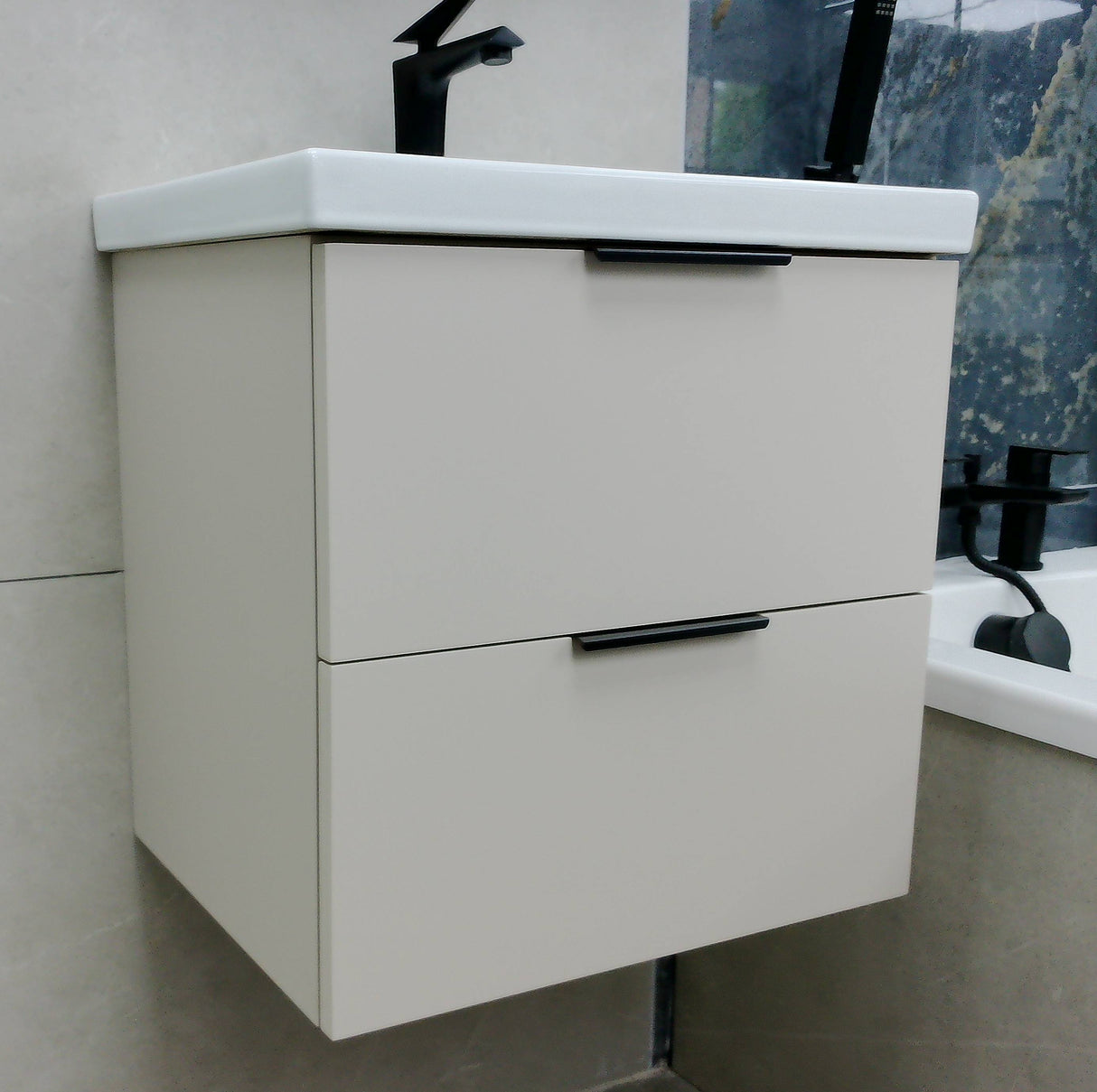 Blanch wall hung vanity set inc basin 500mm