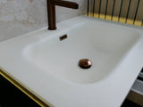 Annie Metallic grey LED wall hung vanity unit inc basin 700mm