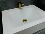 Cindy Dove grey floating wall hung vanity set inc basin 600mm