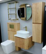 Aileen fluted wall hung vanity inc worktop and bowl  600mm