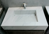 Camilla marble veined grey floating wall hung vanity set 800mm