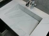 Camilla marble veined grey floating wall hung vanity set 800mm
