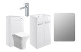 Volta 510mm F/S Furniture Pack - White Gloss w/Chrome Finishes