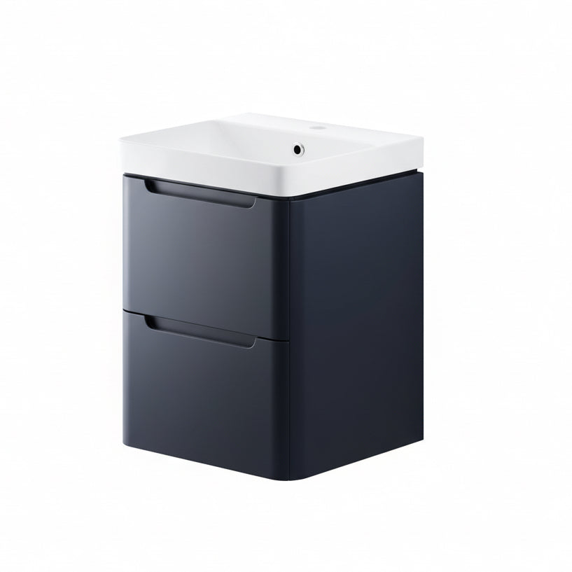 Lambra 2 Drawer Wall Hung Cloakroom vanity Unit