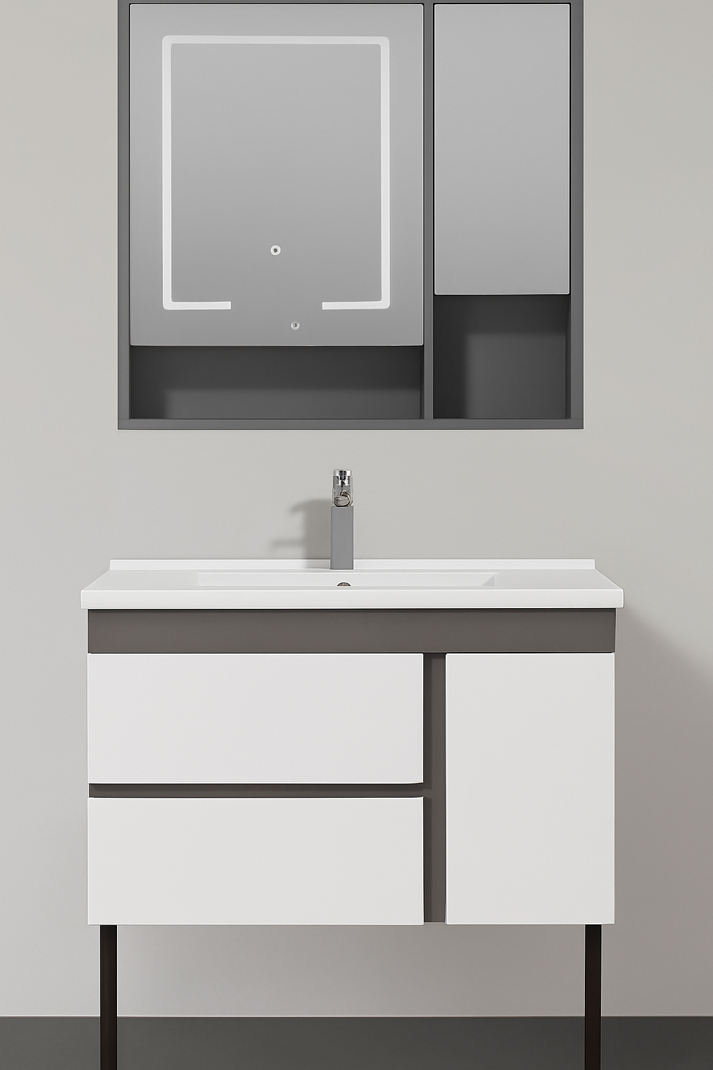 Luz Wall Hung Vanity Set 800mm X 500mm