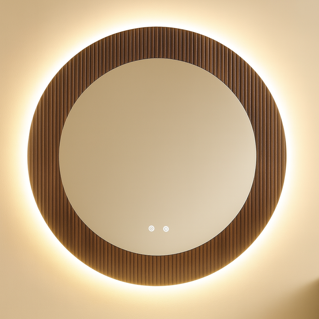 EBANO FRAMED LED MIRROR 800MM DIAMETER