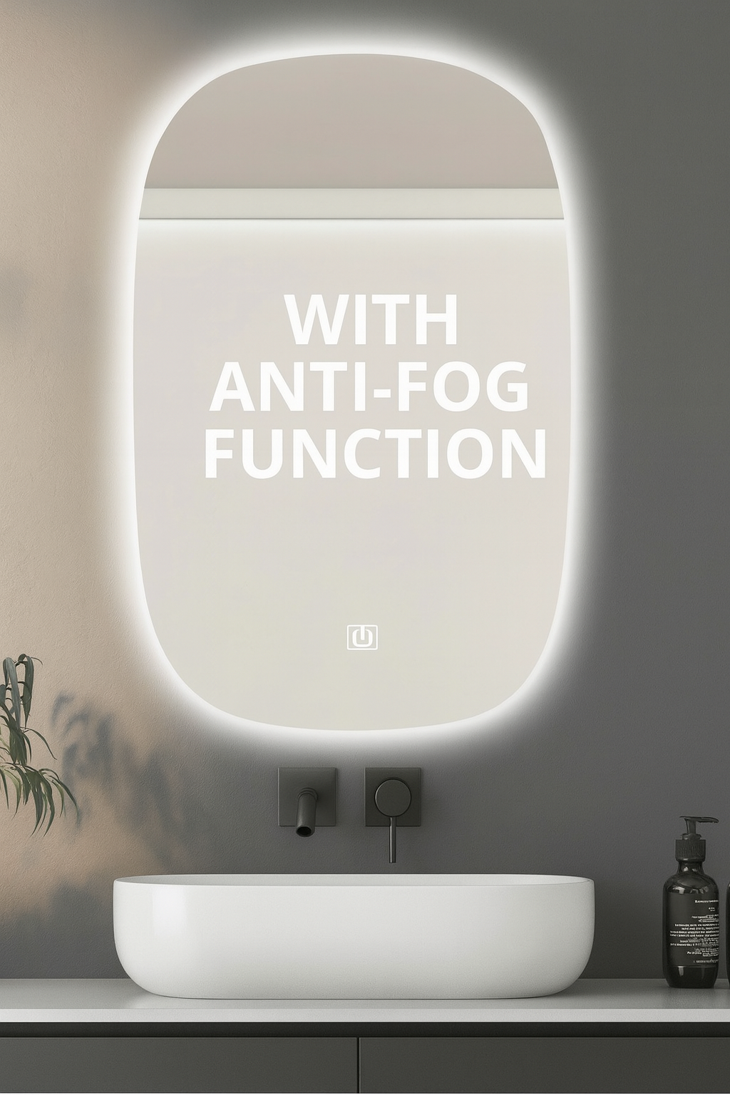 SOFT EDGED LED ANTI FOG SENSOR MOTION MIRROR 700MM X 900MM
