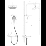 Moro Thermostatic Shower Mixer Polished Chrome