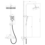 Cavano shower mixer brushed rose gold