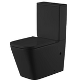 Victoria matte black close coupled rimless toilet