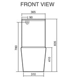 Victoria matte black close coupled rimless toilet