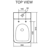 Victoria matte black close coupled rimless toilet