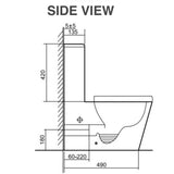 Victoria matte black close coupled rimless toilet